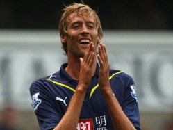 Peter Crouch Tottenhami särgis. Foto: hellofooty.com