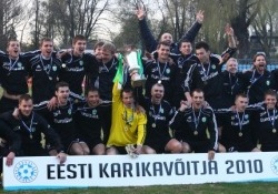 Levadia võitis kuuendat korda Eesti karika. Foto: Hendrik Osula