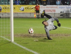 Handanovic Tallinnas, kus ta Eesti kuival hoidis. Foto: Heiki Rebane