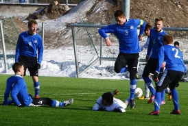 U-17 koondis alistus reedel viimases treeningmängus 0:4 aasta vanematele aseritele. Foto: Gertrud Alatare