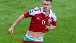 Nicklas Bendtner eelmise aasta Euroopa meistrivõistlustel. Foto: joe.ie