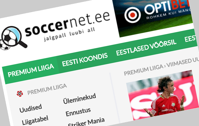 Soccernet avas uue kujundusega portaali