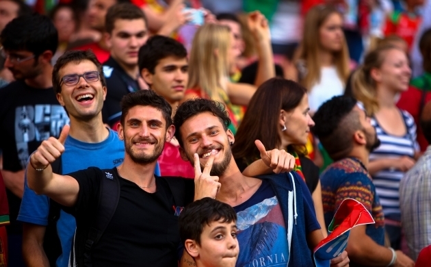 Portugallased jäävad väliselt rõõmsaks isegi pärast viigimängu Islandiga. Foto: Catherine Kõrtsmik