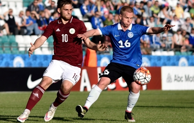 Eesti madistab pärast valikmängu Belgiaga võõrsil Lätiga. Foto: Imre Pühvel