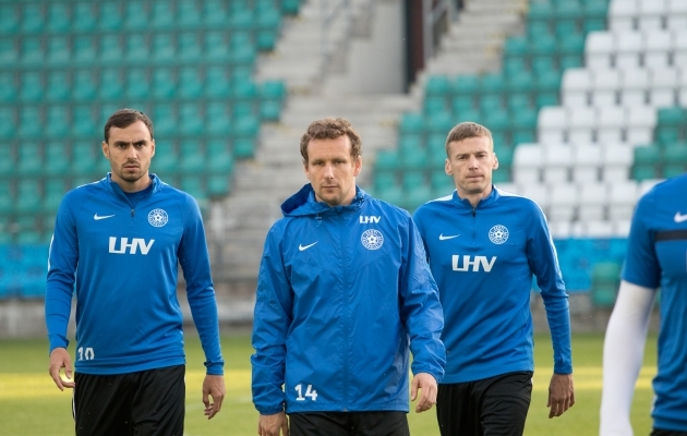 Koondislased Sergei Zenjov, Konstantin Vassiljev ja Aleksandr Dmitrijev on kõik suvel klubi vahetanud. Foto: Oliver Tsupsman