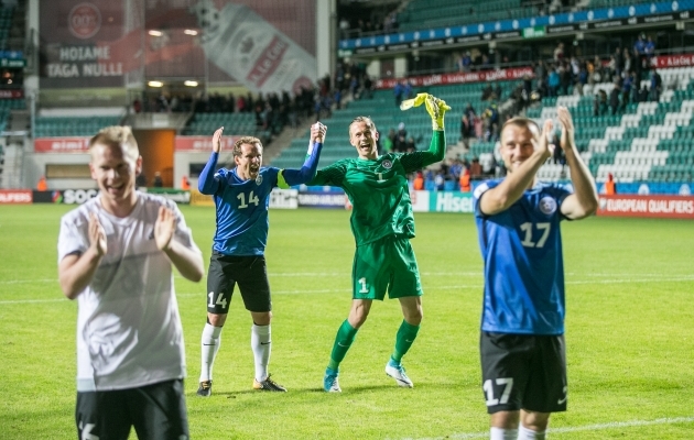 Eesti hea mäng andis palluritele võimaluse rõõmustamiseks. Foto: Brit Maria Tael