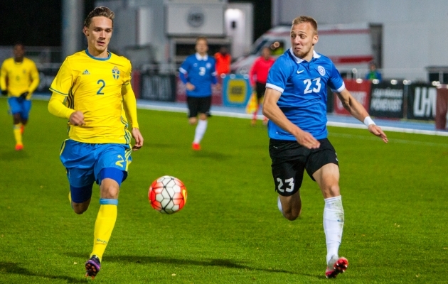 Linus Wahlqvist ja Mihkel Ainsalu on üksteise vastu mänginud U21 koondises. Nüüd võib sama juhtuda täiskasvanute arvestuses. Foto: Gertrud Alatare