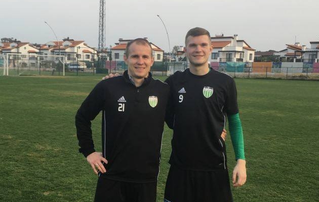 Nikita Andrejev (vasakul) lõi kaks, Jevgeni Harin meisterdas teise. Foto: Levadia FB