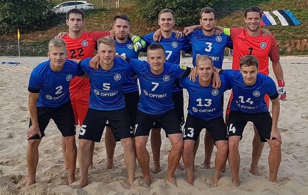 Koondis Slovakkias. Foto: Beach Soccer Estonia Facebook