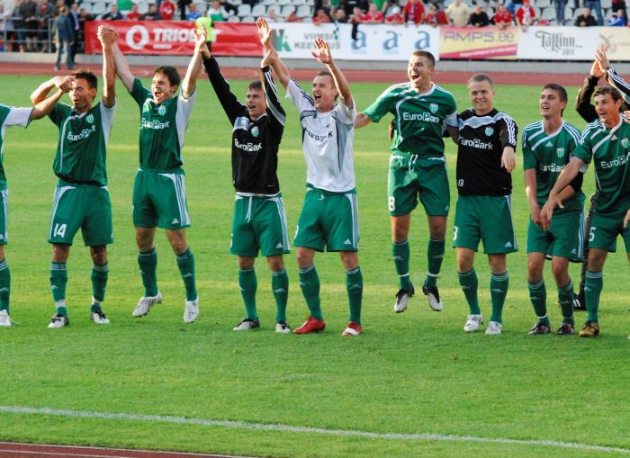 2009. aasta suvel sai Levadia juubeldada Krakowi Wisla alistamise j&auml;rel. Foto: M&auml;rt Vassiljev