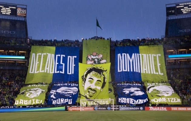 Seattle'i fännide hämmastav kunstiteos. Foto: seattletimes.com
