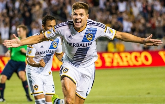 Gerrard on praegu &uuml;ks viimaseid MLS-is l&otilde;petavaid t&auml;hti, praegu m&auml;ngivad USA-s veel David Villa, Kaka ja Didier Drogba. Foto: sportsjoe