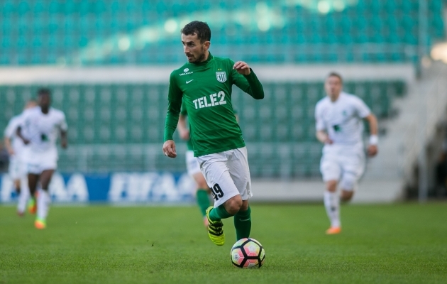 Gruusia v&otilde;lur Zakaria Beglari&scaron;vili patustas enim pallikaotustega. Foto: Brit Maria Tael