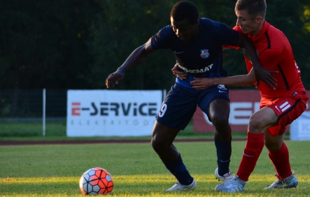 Samson Iyede oli vooru parim vigade teenija ja parim triblaja. Foto: Liisi Troska