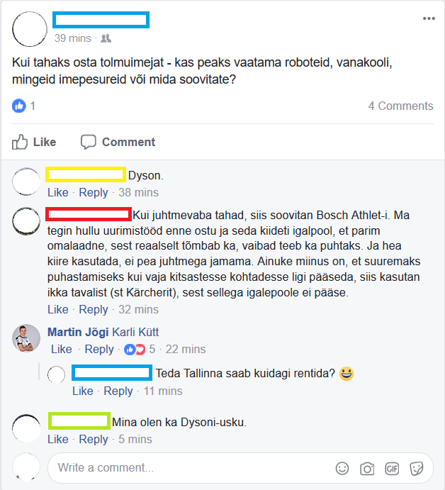 Meeskonnakaaslase kulul! Martin Jõgi teab head tolmuimejat soovitada