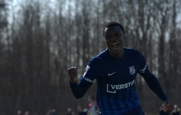 Vooru parim m&auml;ngija oli Paide &auml;&auml;rer&uuml;ndaja Samson Iyede. Foto: Liisi Troska