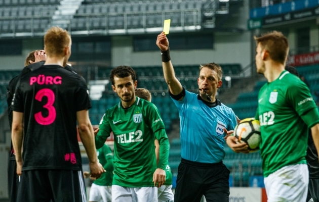 Flora ja Kalju 3:3 viik oli v&auml;ga v&otilde;itluslik ja tasav&auml;gine. See kajastub ka &auml;ssades ja eba&otilde;nnestujates. Foto: Oliver Tsupsman