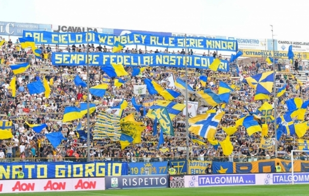 Parma f&auml;nnid. Foto: Parma Twitter