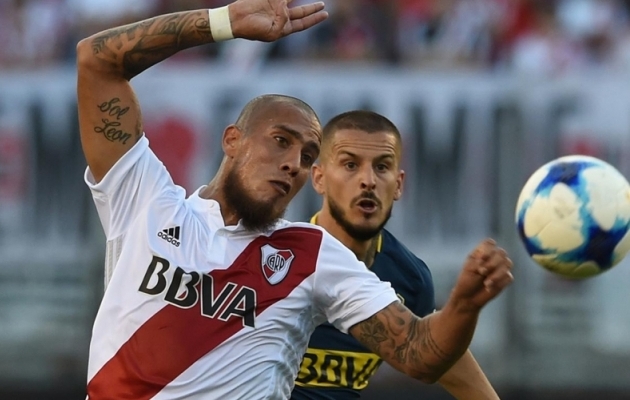 Jonatan Maidana Boca Juniorsi vastu m&auml;ngimas. Foto: tn.com.ar