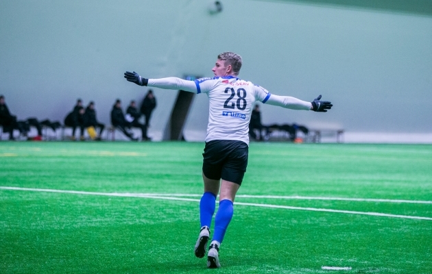 Endine Tammeka mängija Kevin Rääbis tegi lõppenud Premium liiga hooajal Tallinna Kalevi särgis kaasa 25 mängus, lõi 10 väravat ning jagas kolm väravasöötu. Foto: Brit Maria Tael