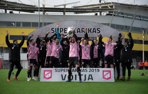 Pühapäeval alistas Nõmme Kalju meeskond superkarikafinaalis 3:2 FCI Levadia üle. Foto: Liisi Troska