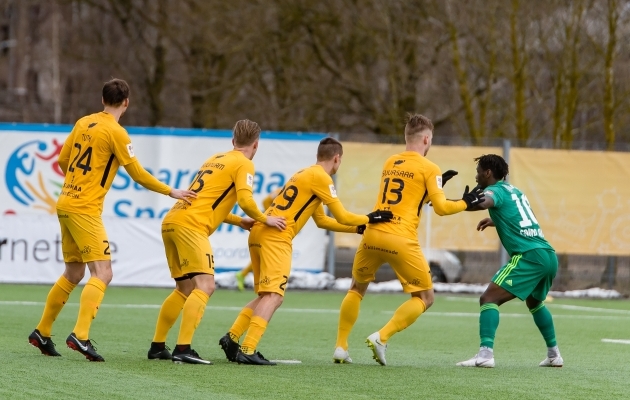 FC Kuressaare sõidab Premium liiga 17. voorus külla FCI Levadiale. Foto: Allan Mehik