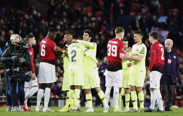 Kaheksandikfinaalis Pariis Saint-Germaini vastu suutis Manchester United p&auml;rast kodus kaotatud avam&auml;ngu ikkagi edasi p&auml;&auml;seda. FC Barcelona vastu sama triki kordamine oleks kahtlemata oluliselt suurem v&auml;git&uuml;kk. Foto: FC Barcelona Twitter