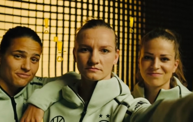 Kas tead mu nime? (Vasakult: Dzsenifer Marozsan, Alexandra Popp ja Melanie Leupolz. Foto: Youtube