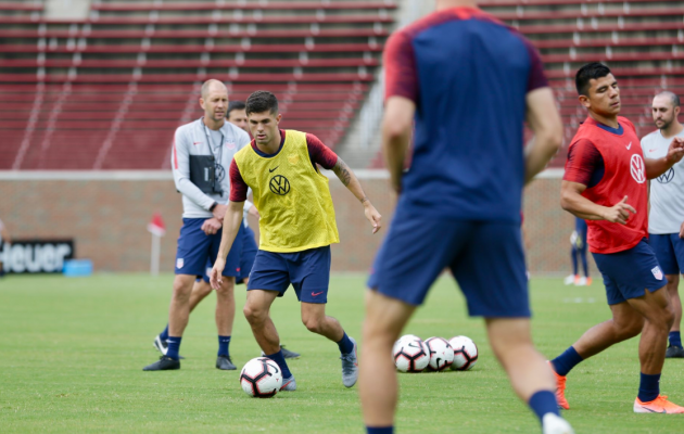 Pulisic (kollases) on USA uue põlvkonna suurim täht. Foto: USA Twitter