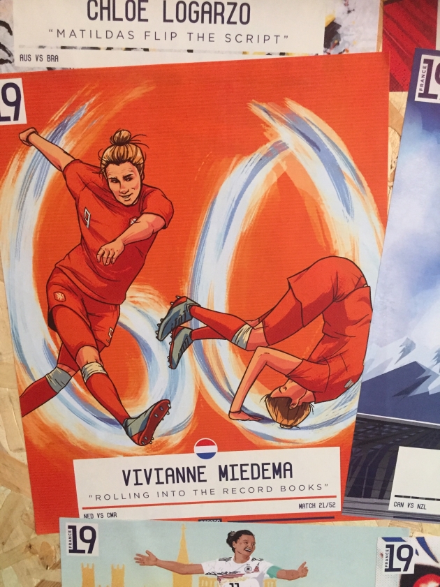 Kui Holland alistas alagrupis 3:1 Kameruni t&auml;nu Vivianne Miedema kahele tabamusele, millest &uuml;hte t&auml;histas ta kukerpalliga, valmis tollest m&auml;ngust s&auml;&auml;rane pilt. Foto: Ott J&auml;rvela