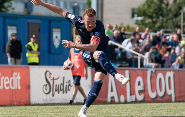 Maardu kapten Ilja Zelentsov paistis silma l&ouml;&ouml;kide, tsenderduste ja s&ouml;&ouml;tudega. Foto: Liisi Troska (arhiiv)