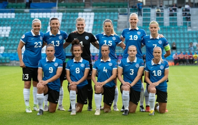 Eesti naiste A-koondis. Foto: Liisi Troska / jalgpall.ee