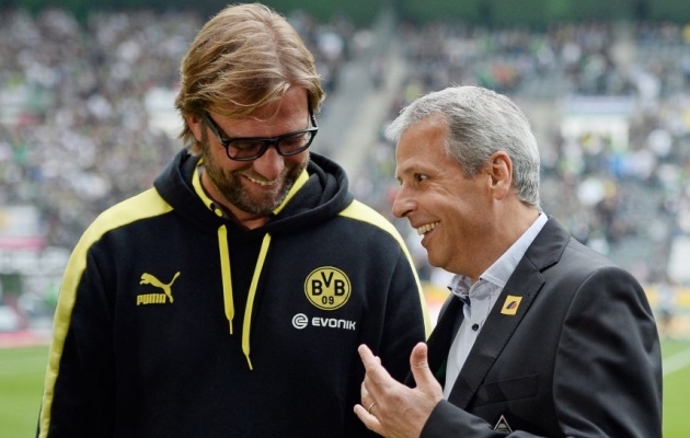 Klopp (vasakul) ja Favre. V&otilde;itja ja mittev&otilde;itja? Foto: bundesliga.com