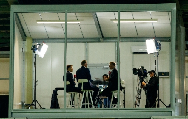 Jalgpallistuudio Eesti moodi. Sedalaadi saated on Eesti veel lapsekingades. Foto: Oliver Tsupsman