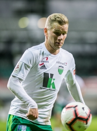 FCI Levadia kogenud &auml;&auml;rekaitsja Markus J&uuml;rgenson. Foto: Liisi Troska / jalgpall.ee