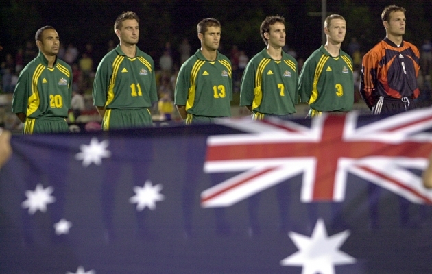 Austraalia koondis ajaloolises m&auml;ngus. Foto: FIFA World Cup Twitter