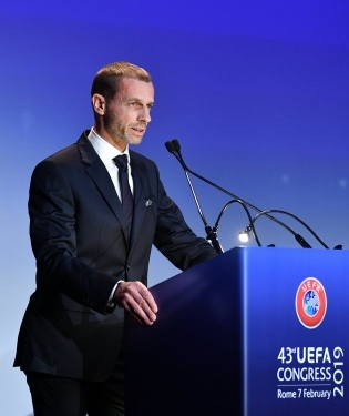 Ceferin. Foto: UEFA Twitter