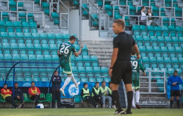 Juri Kolomojets lõi FCI Levadia neljanda värava. Foto: Jana Pipar / jalgpall.ee