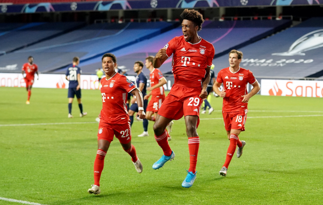 T&auml;histada v&otilde;i mitte? Pole k&uuml;simustki. Kingsley Coman lasi looma valla. Foto: Meistrite liiga Twitter