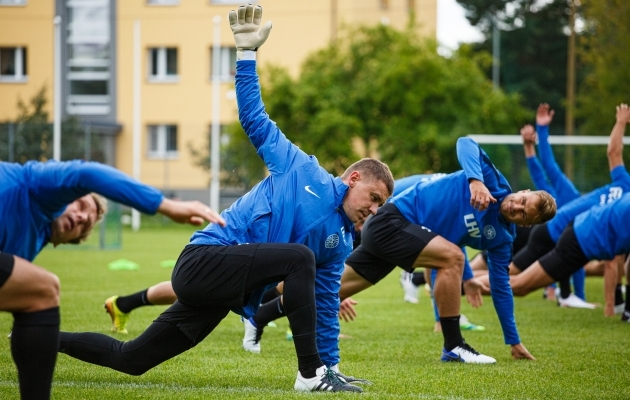 Galerii ja video: Eesti koondise selle aasta esimene treening