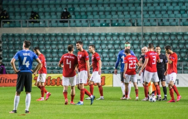 Gruusia jalgpallikoondis alistas Eesti 1:0. Foto: Jana Pipar / jalgpall.ee