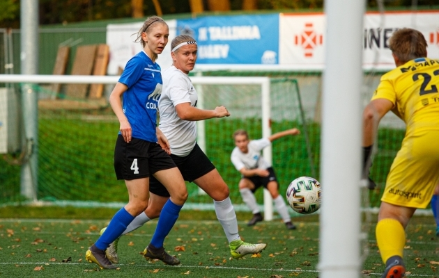 T&uuml;lp (valge peapaelaga) aitas Saku Sportingul teha sammu h&otilde;bedase l&auml;ikega medalite poole. Foto: Oliver Tsupsman