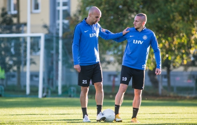 Ka koondises tuleb Baranovil juba t&auml;ita eeskuju ja &otilde;petaja rolli. Foto: Jana Pipar / jalgpall.ee