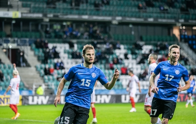 Rauno Sappinen lõi Eesti kasuks kaks väravat. Foto: Brit Maria Tael