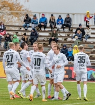 Pühapäevane 4:0 võit FC Kuressaare üle oli FC Flora jaoks Premium liigas 12. järjestikune. Foto: Allan Mehik
