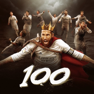 Kapten Sergio Ramos tegi t&auml;na Reali eest skoori 100. korda. Foto: Madridi Reali Twitter