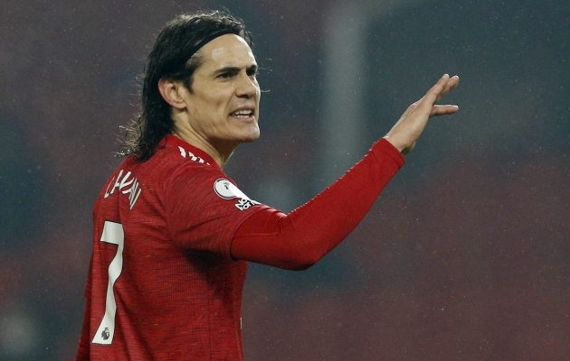 Manchester Unitedi r&uuml;ndaja Edinson Cavani. Foto: Scanpix / Phil Noble / Reuters