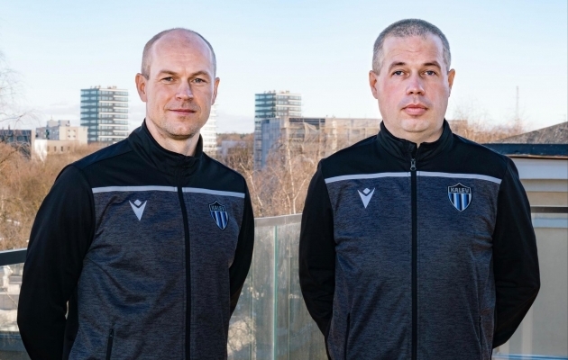 Tallinna Kalevi esindusmeeskonnal on kaks peatreenerit: Aivar Anniste (vasakul) ja Daniel Meijel (paremal). Foto: JK Tallinna Kalev / Facebook