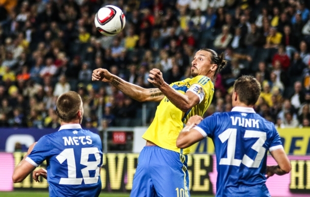 Eesti sai Zlatan Ibrahimovici valusat jalga tunda 2014. aastal. Foto: Jana Pipar