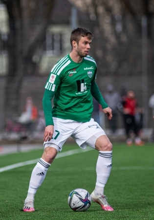 FCI Levadia &auml;&auml;rer&uuml;ndaja Robert Kirss. Foto: Jana Pipar / jalgpall.ee